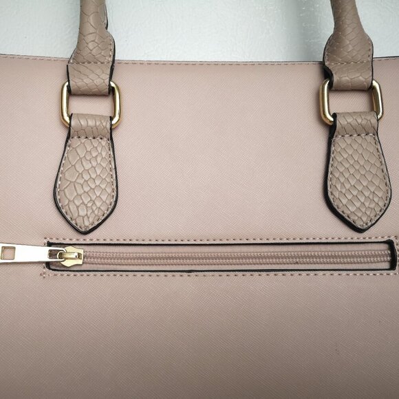 Call it Spring Dusty Rose Fully Lined Zipper Closure Vegan Leather Handbag - Picture 10 of 14